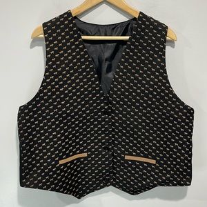 Equestrian horse theme suit vest size XL men’s Stableware by Jacqui